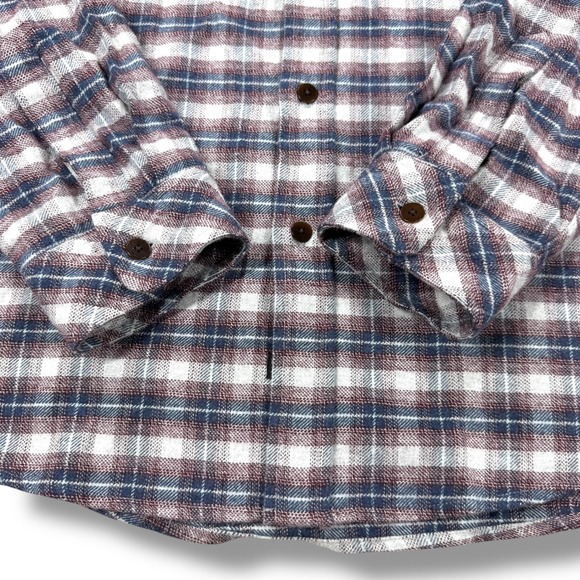 NWT Rails Forrest Flannel Shirt Mens Medium Dusk Berry Grey Plaid Cotton - $158 - Picture 5 of 12